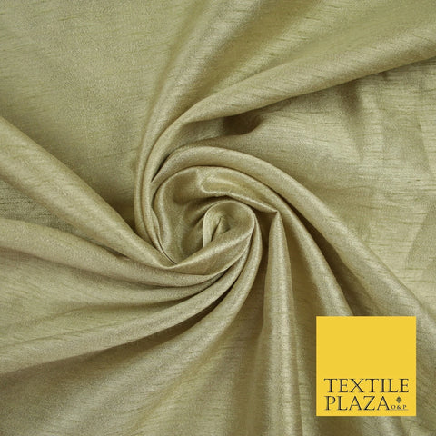 BEIGE  Plain Dyed Faux Dupion Raw Silk 100% Polyester Dress Fabric 44" 6252