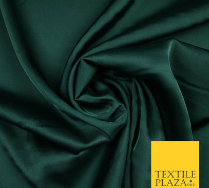BOTTLE GREEN Fine Silky Smooth Liquid Sateen Satin Dress Fabric Drape Lining Material 7032