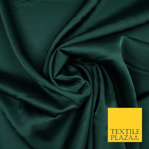 BOTTLE GREEN Fine Silky Smooth Liquid Sateen Satin Dress Fabric Drape Lining Material 7032