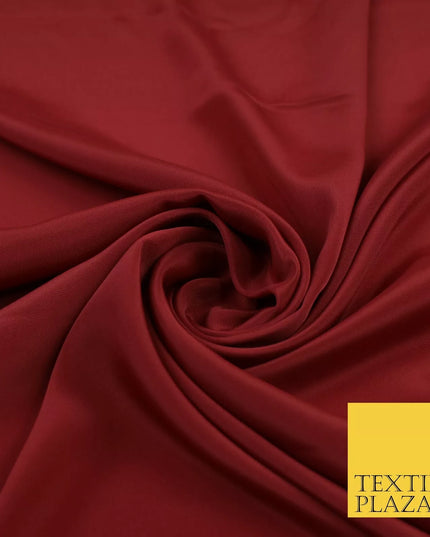 BRICK RED Plain Dyed Silky French Crepe de Chine Fabric Material Dress 44" 9047