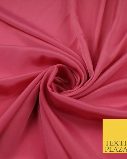 BUBBLEGUM PINK Plain Dyed Silky French Crepe de Chine Fabric Material Dress 44" 9027