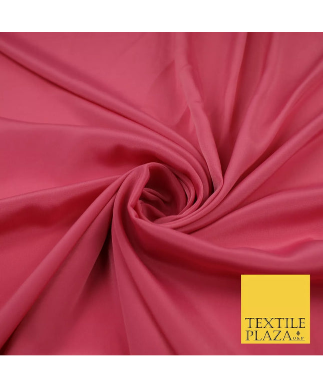 BUBBLEGUM PINK Plain Dyed Silky French Crepe de Chine Fabric Material Dress 44" 9027
