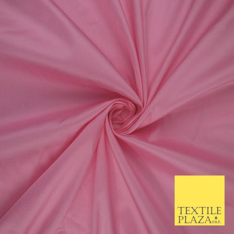 BUBBLEGUM PINK SHOT WHITE Premium Plain Dyed Faux Matte Silk TAFFETA Dress Fabric Material 8749