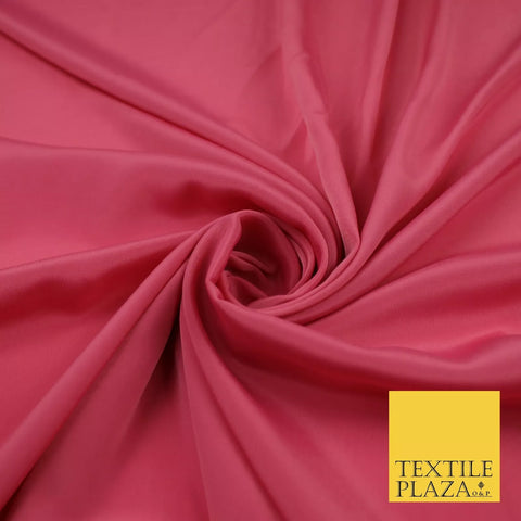 BUBBLEGUM PINK Plain Dyed Silky French Crepe de Chine Fabric Material Dress 44" 9027