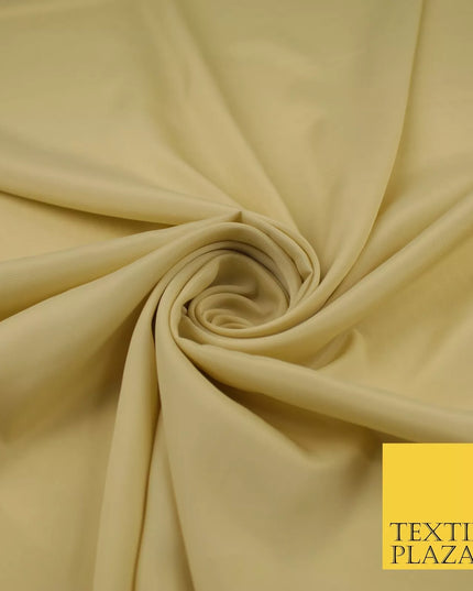 BUTTERCREAM Plain Dyed Silky French Crepe de Chine Fabric Material Dress 44" 9001
