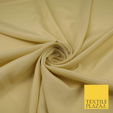 BUTTERCREAM Plain Dyed Silky French Crepe de Chine Fabric Material Dress 44" 9001