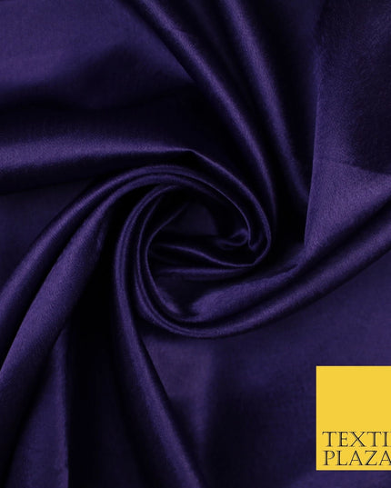 CADBURY PURPLE Plain Solid Crepe Back Satin Fabric Material Dress Bridal 58" 10429