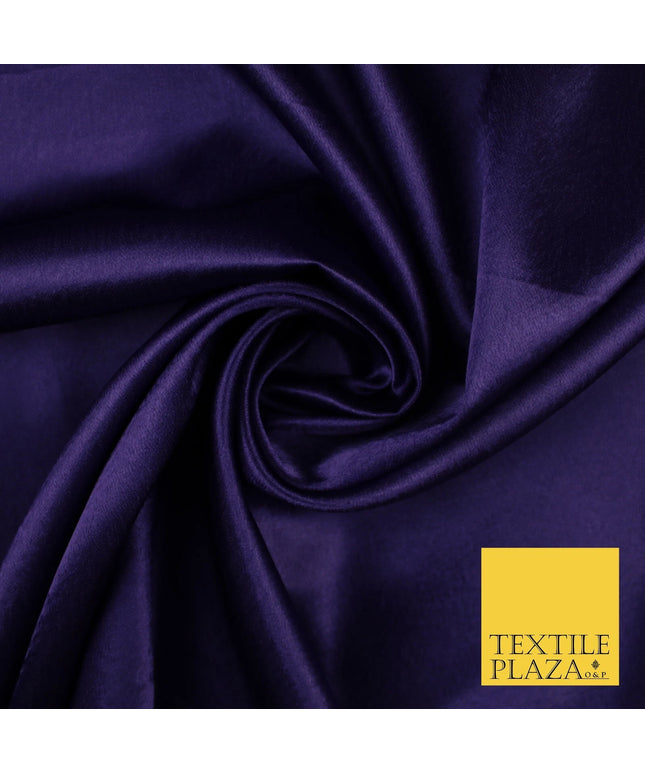 CADBURY PURPLE Plain Solid Crepe Back Satin Fabric Material Dress Bridal 58" 10429
