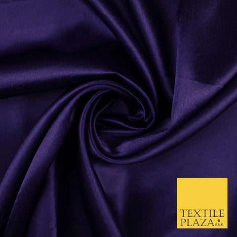 CADBURY PURPLE Plain Solid Crepe Back Satin Fabric Material Dress Bridal 58" 10429