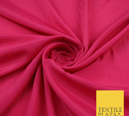 CANDY PINK Plain Dyed Silky French Crepe de Chine Fabric Material Dress 44" 9030