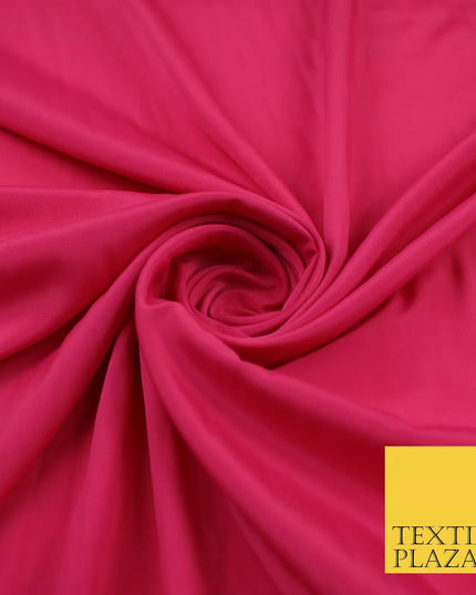 CANDY PINK Plain Dyed Silky French Crepe de Chine Fabric Material Dress 44" 9030