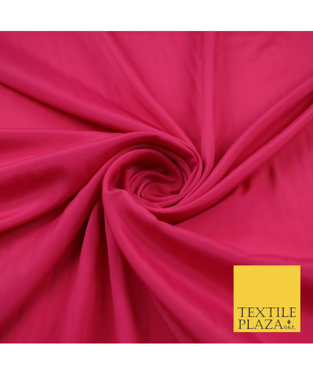 CANDY PINK Plain Dyed Silky French Crepe de Chine Fabric Material Dress 44" 9030