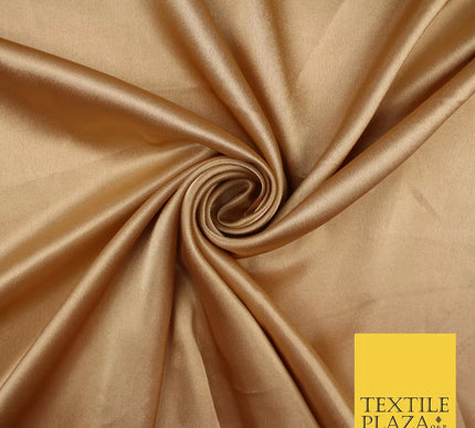 CLASSIC GOLD Plain Solid Crepe Back Satin Fabric Material Dress Bridal 58" 9905