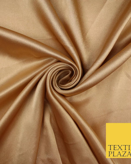 CLASSIC GOLD Plain Solid Crepe Back Satin Fabric Material Dress Bridal 58" 9905