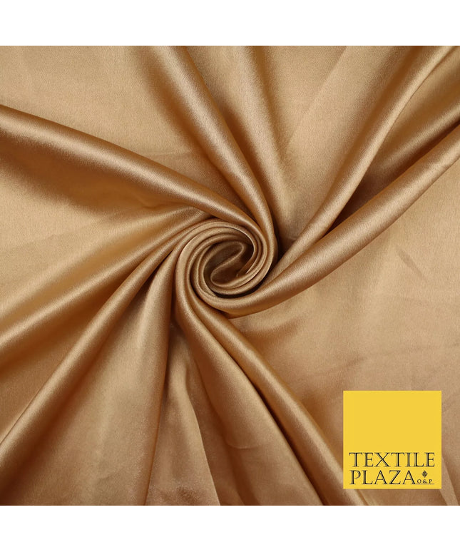 CLASSIC GOLD Plain Solid Crepe Back Satin Fabric Material Dress Bridal 58" 9905