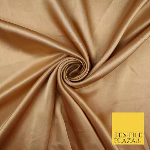 CLASSIC GOLD Plain Solid Crepe Back Satin Fabric Material Dress Bridal 58" 9905