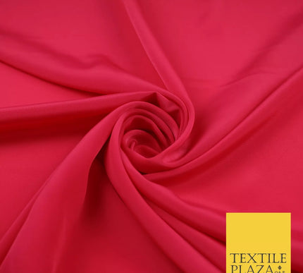 CORAL PINK Plain Dyed Silky French Crepe de Chine Fabric Material Dress 44" 9031