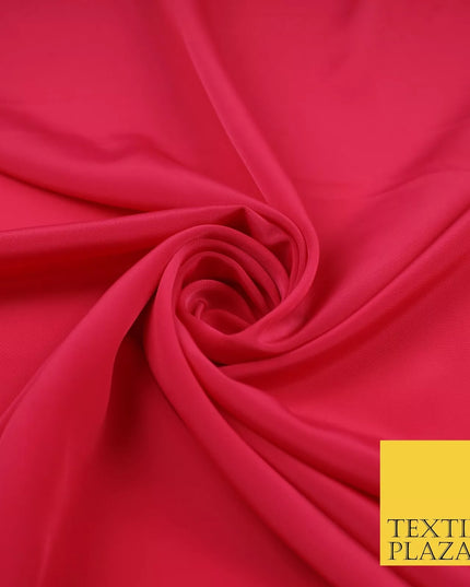 CORAL PINK Plain Dyed Silky French Crepe de Chine Fabric Material Dress 44" 9031