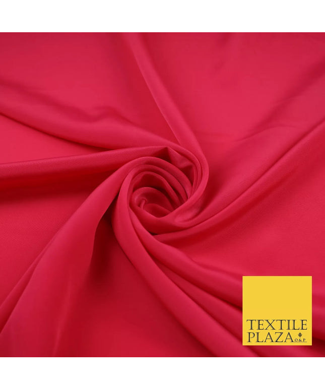 CORAL PINK Plain Dyed Silky French Crepe de Chine Fabric Material Dress 44" 9031