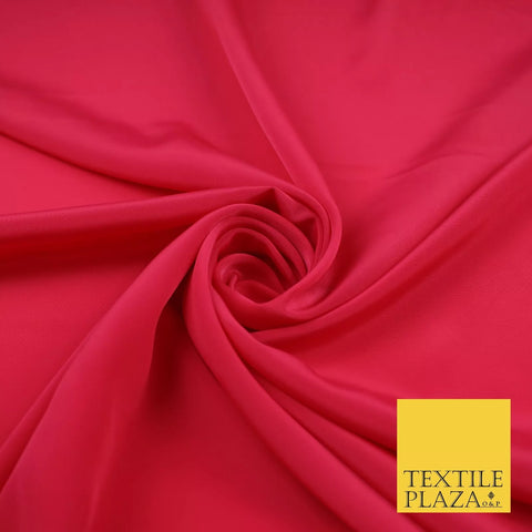 CORAL PINK Plain Dyed Silky French Crepe de Chine Fabric Material Dress 44" 9031
