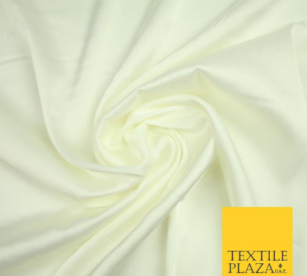 CREAM Fine Silky Smooth Liquid Sateen Satin Dress Fabric Drape Lining Material 6997