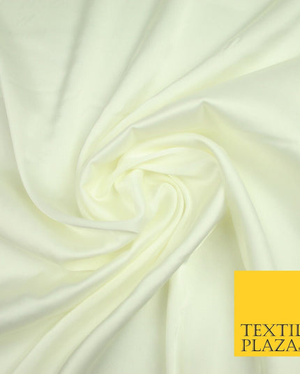 CREAM Fine Silky Smooth Liquid Sateen Satin Dress Fabric Drape Lining Material 6997
