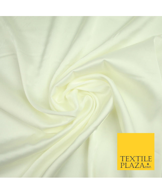 CREAM Fine Silky Smooth Liquid Sateen Satin Dress Fabric Drape Lining Material 6997