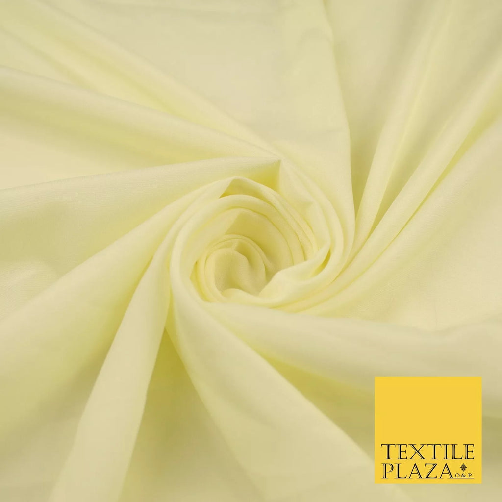 CREAM Plain Dyed Silky French Crepe de Chine Fabric Material Dress 44" 9000