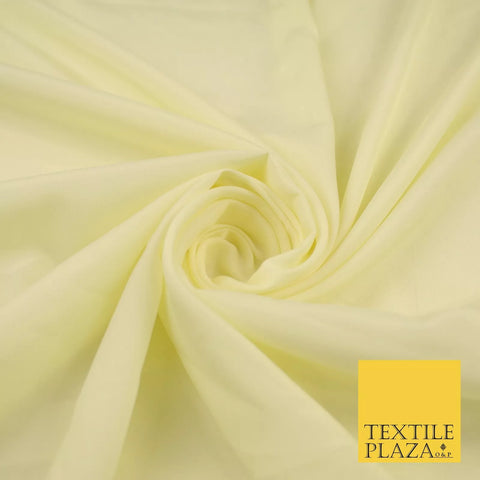 CREAM Plain Dyed Silky French Crepe de Chine Fabric Material Dress 44" 9000