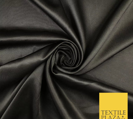 DARK GREY Plain Solid Crepe Back Satin Fabric Material Dress Bridal 58" 10026