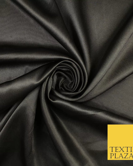 DARK GREY Plain Solid Crepe Back Satin Fabric Material Dress Bridal 58" 10026