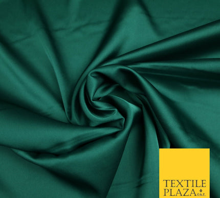 DARK JADE GREEN  Fine Silky Smooth Liquid Sateen Satin Dress Fabric Drape Lining Material 7031