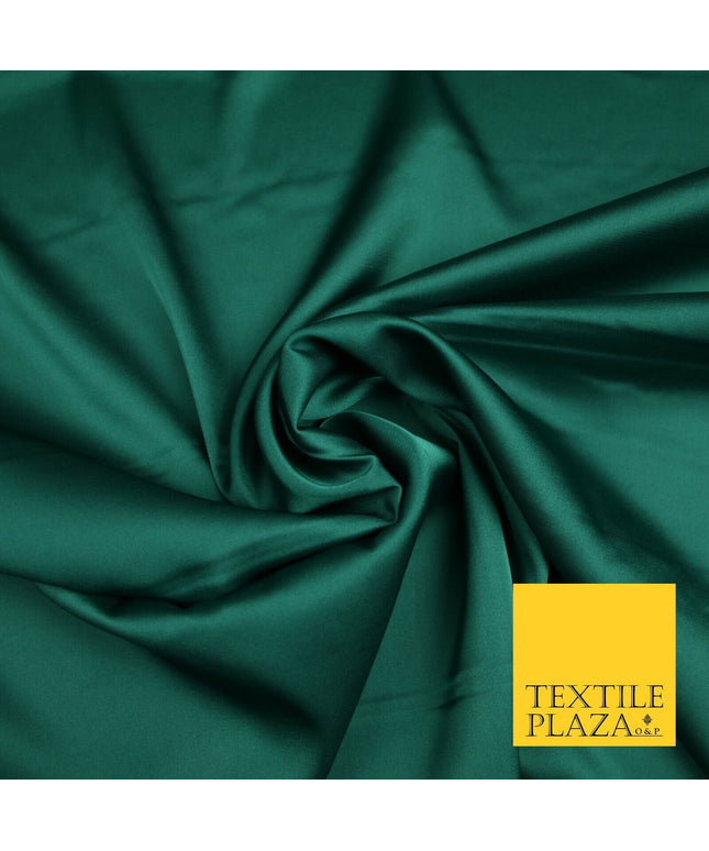 DARK JADE GREEN  Fine Silky Smooth Liquid Sateen Satin Dress Fabric Drape Lining Material 7031