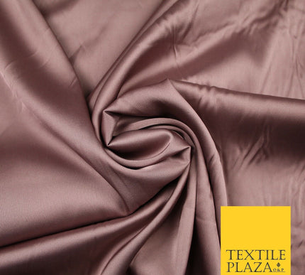 DARK MAUVE Fine Silky Smooth Liquid Sateen Satin Dress Fabric Drape Lining Material 7015