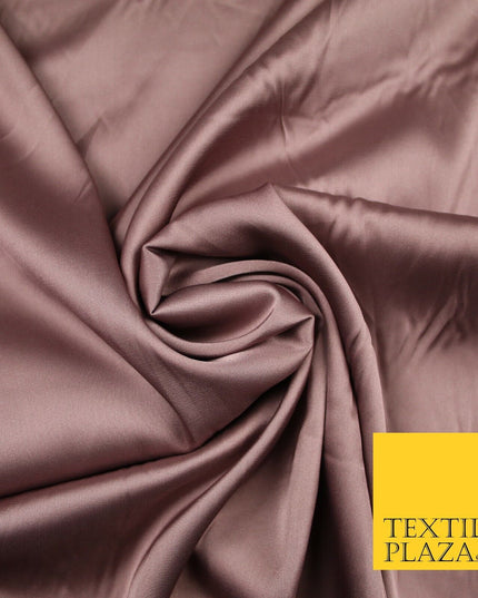 DARK MAUVE Fine Silky Smooth Liquid Sateen Satin Dress Fabric Drape Lining Material 7015