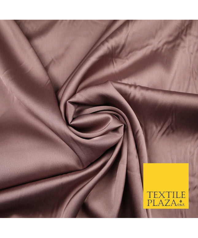 DARK MAUVE Fine Silky Smooth Liquid Sateen Satin Dress Fabric Drape Lining Material 7015