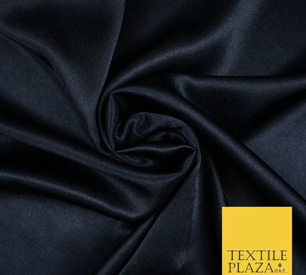 DARK NAVY BLUE Plain Solid Crepe Back Satin Fabric Material Dress Bridal 58" 6463