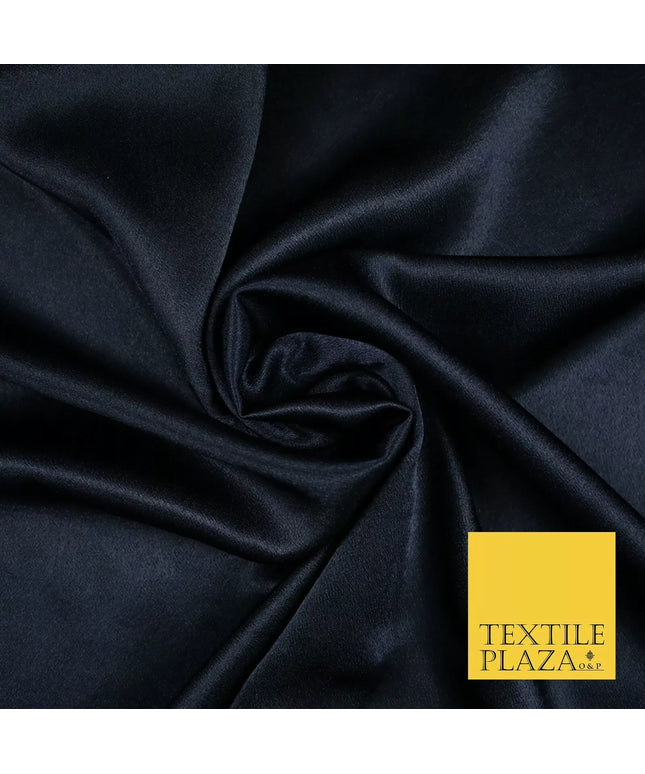 DARK NAVY BLUE Plain Solid Crepe Back Satin Fabric Material Dress Bridal 58" 6463