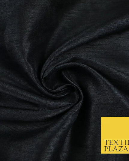 DARK NAVY BLUE Plain Dyed Faux Dupion Raw Silk 100% Polyester Dress Fabric 44" 6245