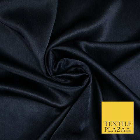 DARK NAVY BLUE Plain Solid Crepe Back Satin Fabric Material Dress Bridal 58" 6463