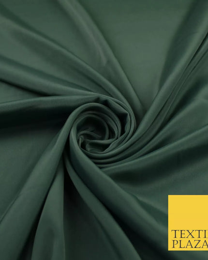 DARK SEA GREEN Plain Dyed Silky French Crepe de Chine Fabric Material Dress 44" 9011