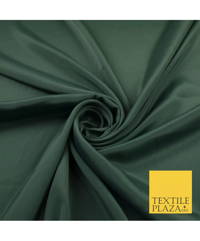 DARK SEA GREEN Plain Dyed Silky French Crepe de Chine Fabric Material Dress 44" 9011