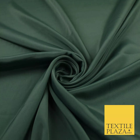 DARK SEA GREEN Plain Dyed Silky French Crepe de Chine Fabric Material Dress 44" 9011
