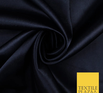 DEEP NAVY BLUE Plain Solid Crepe Back Satin Fabric Material Dress Bridal 58" 10428