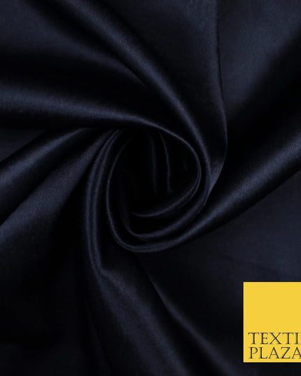 DEEP NAVY BLUE Plain Solid Crepe Back Satin Fabric Material Dress Bridal 58" 10428