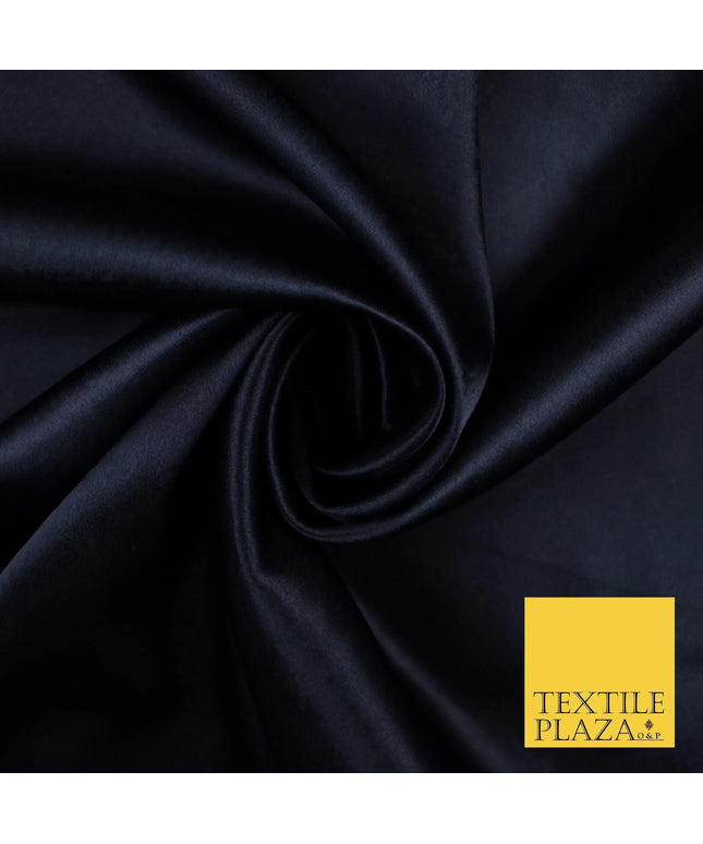 DEEP NAVY BLUE Plain Solid Crepe Back Satin Fabric Material Dress Bridal 58" 10428
