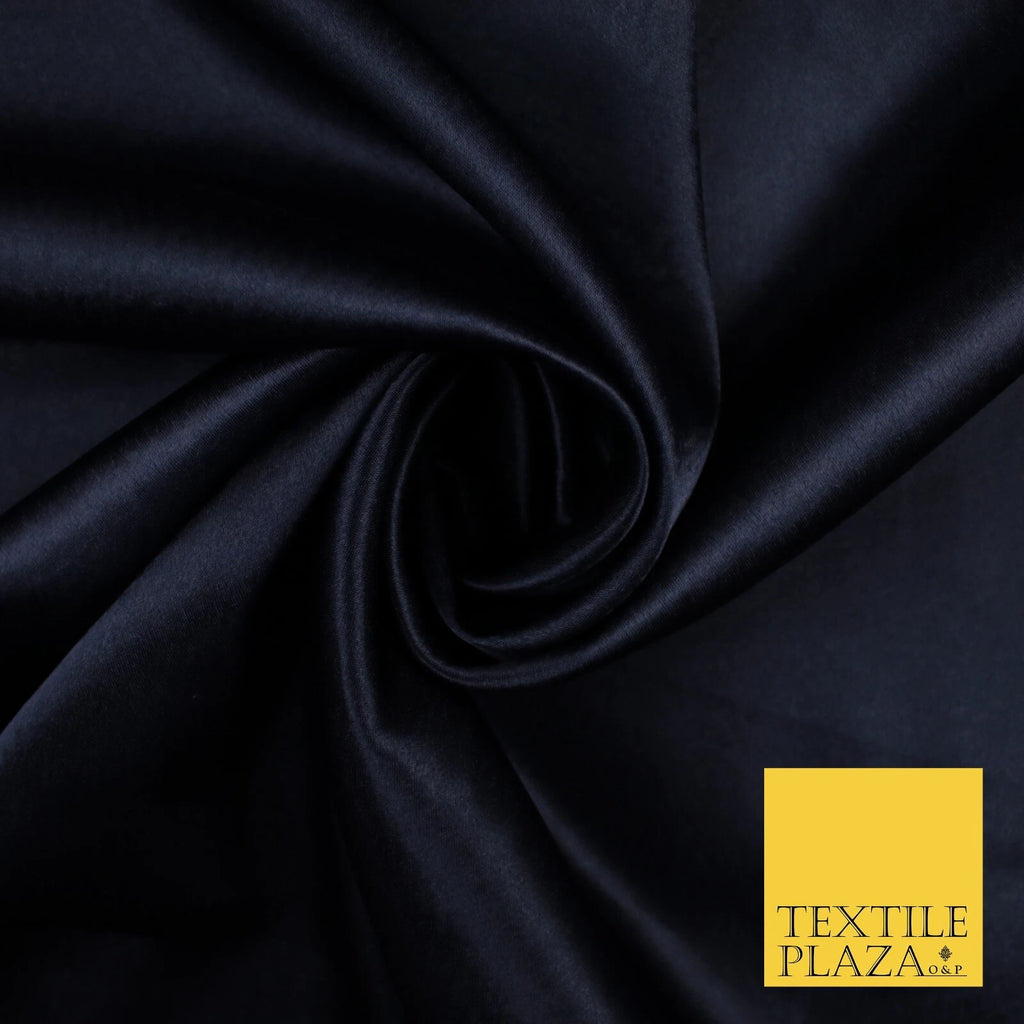 DEEP NAVY BLUE Plain Solid Crepe Back Satin Fabric Material Dress Bridal 58" 10428