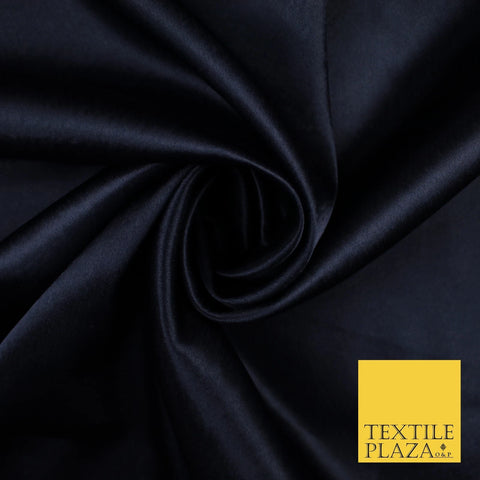 DEEP NAVY BLUE Plain Solid Crepe Back Satin Fabric Material Dress Bridal 58" 10428