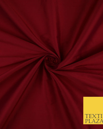 DEEP RED SHOT PINK Premium Plain Dyed Faux Matte Silk TAFFETA Dress Fabric Material 8748