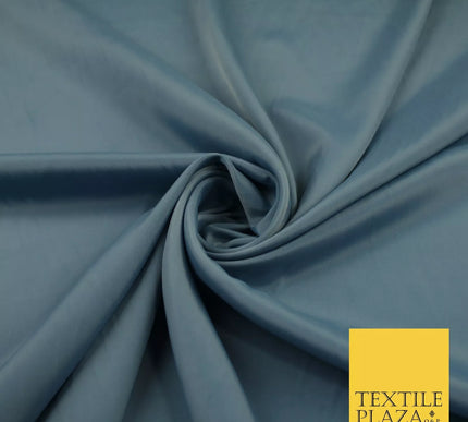 DENIM GREY Plain Dyed Silky French Crepe de Chine Fabric Material Dress 44" 9012